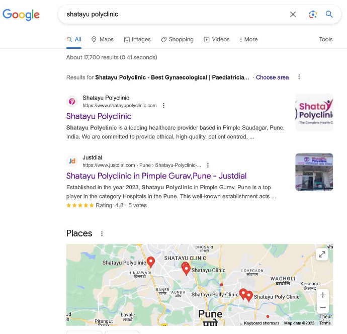 Shatayu Polyclinic in Google Shatayu Polyclinic in Google